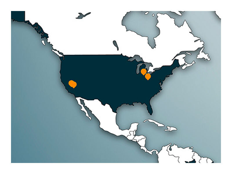 Map of North American Facilities